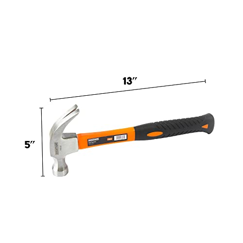 Heavy Duty Claw Hammer For Construction - 16 Oz. Framing Hammer With Reinforced Build And Stainless Steel Head 13 Inch Hammer For Home Improvement By Mantium #TOP3