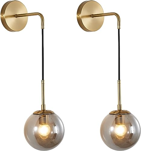 Image of Wall Lamp Chandelier Pendant Light, Home Decor for Bedroom, Living Room, Hallway, Cafe, Hotel, Restaurant (L Black Wall LAMP with LED Bulb Pack of 1)