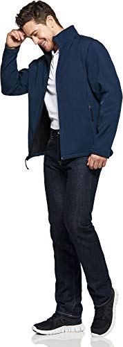 Image of TSLA Men's Full-Zip Softshell Winter Jacket, Waterproof Fleece Lined Athletic Jacket, Outdoor Sport Windproof Jackets