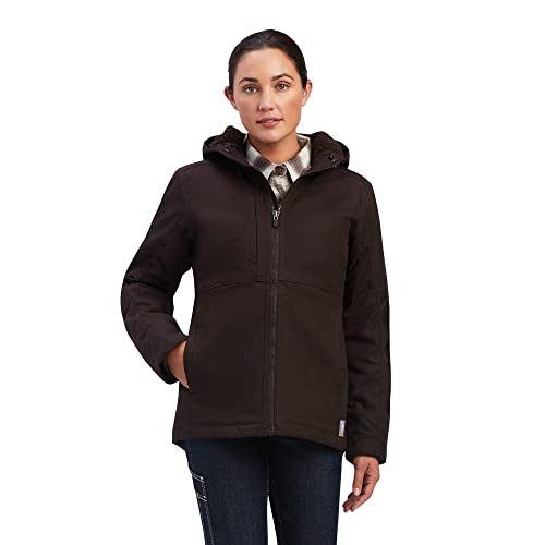 Veste isolante femme Ariat Rebar Duracanvas L manteau taupe