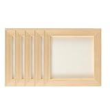 Hemobllo Selbstgemacht Holzrahmen 5 Stück Ton Bilderrahmen 15x15cm Leere Bastelrahmen für Kunstprojekte und Kreative Gestaltung