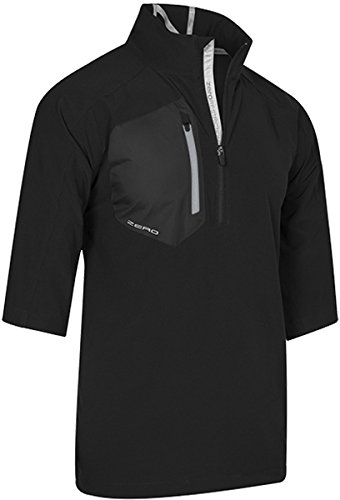 Zero Restriction Men's Z700 Half Sleeve Wind Jacket, Black, Medium