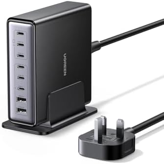 UGREEN Nexode 200W 8-Ports USB C Charging Station, GaN Fast Charg...