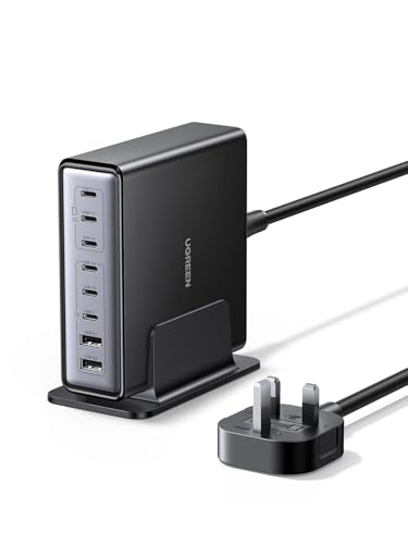 UGREEN Nexode 200W 8-Ports USB C Charging Station, GaN Fast Charg...