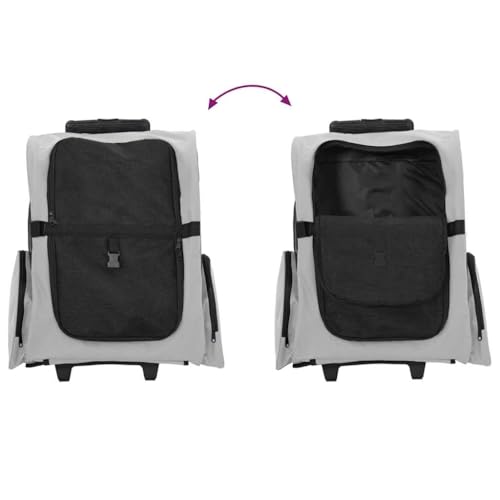SKM Trolley für Haustiere 3-in-1 Grau 48x32x57 cm cm Ox -Gewebe,Tier- & Haustierbedarf,Haustierbedarf,Pet-Stroller,Grau,2.7KG,42007373