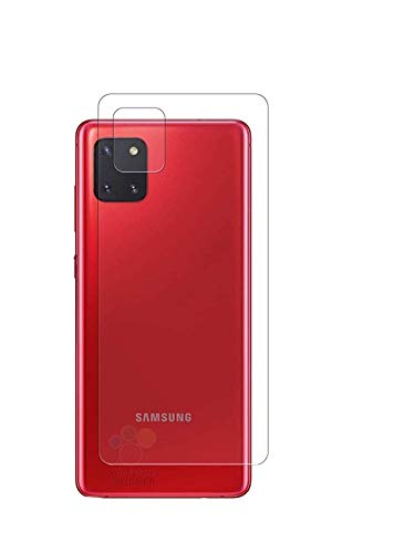 Image of Saola 9H BACK Tempered Protector For Samsung Note 10 Lite (PACK OF 1) .With Free Installation Kit & Wipes.(Except Curved Edges On The Back)