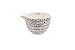 Creative Co-Op Black & White Stoneware Measuring Cups with Gold Electroplating (Set of 4 Sizes)