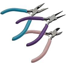 Jewelry Pliers Set - Needle Nose, Round Nose and Wire Cutters for Jewelry Making, Repair and Crafts Assorted 3 Set