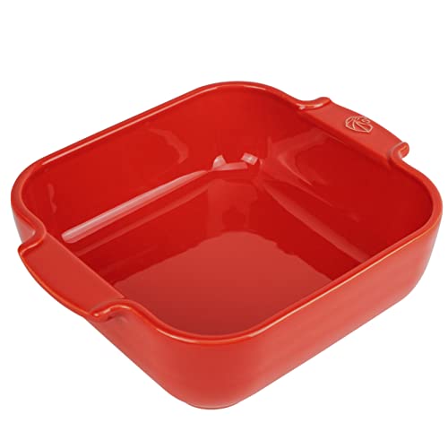 PEUGEOT, Square Ceramic Baking Dish, 21 cm (Including Handles) x 16.3 cm x 5.4 cm, Capacity: 1.1 L, 10 Year Guarantee