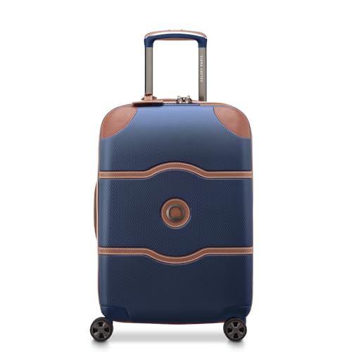Image of DELSEY PARIS Chatelet Air 2.0 Hardside Luggage with Spinner Wheels, Navy Blue, Carry on Plus 20 Inch