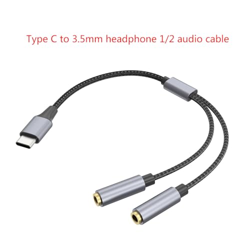 Cable divisor de audio TypeC a 3.5mm para auriculares miniatura 2