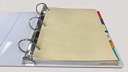 3 Ring Binder, 2 Inch Angle D Ring, White Presentation View Binders, 475 Sheet Capacity, Customizable Cover & Spine, 2 Inside Pockets, Pack of 4