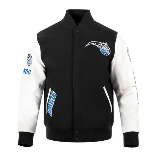 Pro Standard MENS NBA ORLANDO MAGIC CLASSIC VARSITY VARSITY JACKET BLACK/WHITE 2XL