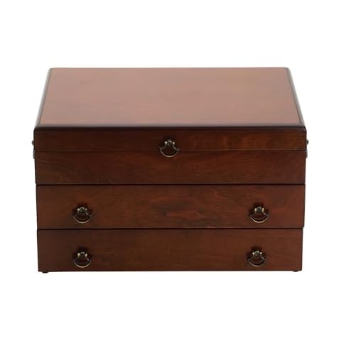 Reed & Barton 43M Bristol Grande Mahogany Flatware Chest,Brown Cover