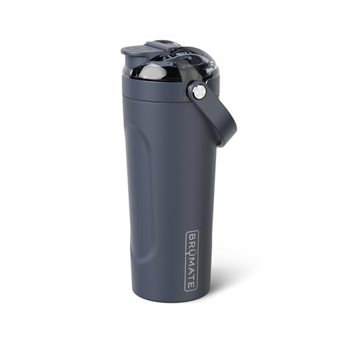 BrüMate MultiShaker Blender Shaker Bottle | 100% Leakproof Insulated Stainless Steel | Pre Workout and Protein Shaker Bottle for the Gym | 25oz (Nightfall Blue)