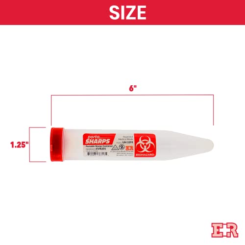 Ever Ready First Aid Porta Sharps Transportable Sharps Container with Locking Mechanism - 24 Count