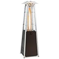 ARLIME Pyramid Patio Heater, Outdoor Propane Patio Heater w/Protective Cover, Dump & Flame-out Protection, 10000 BTU Space Heater for Terrace, Patio, Backyard, Garden (Black)