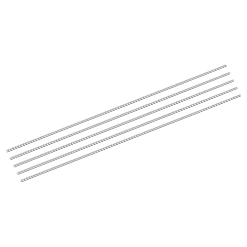QUARKZMAN 5 Stück Rundstangen aus Edelstahl 304, 3,5 mm x 356 mm, massive Metallwelle, Rundstab, Drehbankmaterial für Modellflugzeuge, Autos, Schiffe, DIY-Bastelarbeiten, Metallbearbeitung