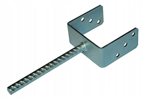 MiG-met - Poteaux à sceller - U 140mm - Ancrage pour poteaux à sceller - Douille à visser pour poutres en bois - Poteaux réglables en hauteur - Douille à enfoncer