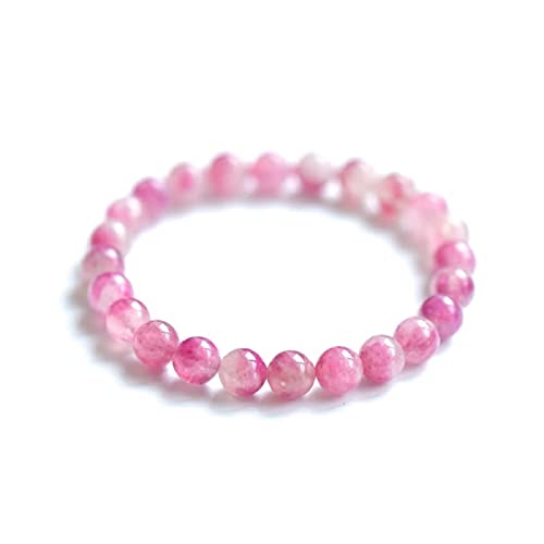 Bracelet pastèque naturelle extensible 8mm 10mm bijoux perles rondes femmes