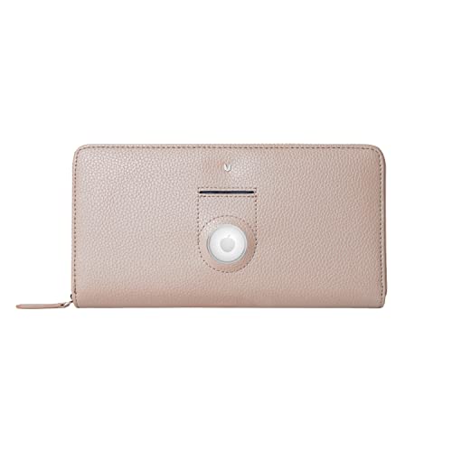 MAGATI Lady Wallet NARI mit AirTag Case - Geldbörse mit Münzfach für Damen - Geldbeutel aus veganem Premiumleder mit RFID-Schutz - Platz für Smartphone ohne Fundservice, Beige Cover