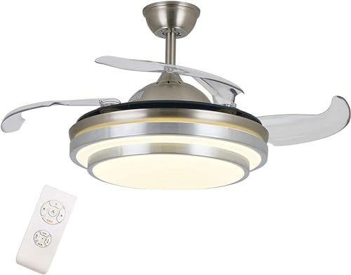 Ventilador de techo con luz LED que oculta aspas para restaurante 2