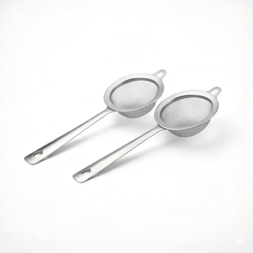 2 Pcs Tea Strainer for Loose Tea Small Fine Mesh Sieves and Strainers