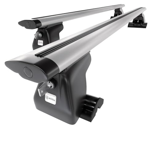 Mossa Portaequipajes de Techo adecuadas para VW Volkswagen Transporter T6 Furgoneta (2015-2021) - baca para Coche - Barras para Techo de Coche - Aluminio Plata - Perfil en T 2