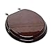 Comfort Seats C2B1R18BN Designer Solid Wood Toilet Seat with PVD Brushed Nickel Hinges, Round, Dark Brown