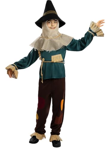 Funidelia | Disfraz de Espantapájaros - El Mago de Oz para niño Disfraz para niños y divertidos accesorios para Fiestas, Carnaval y Halloween - Talla 3-4 años - Marrón