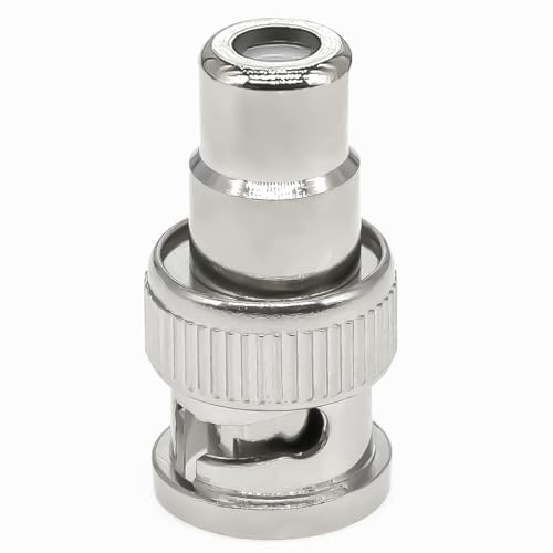Adaptador BNC Macho a RCA Hembra 4 Piezas miniatura 2