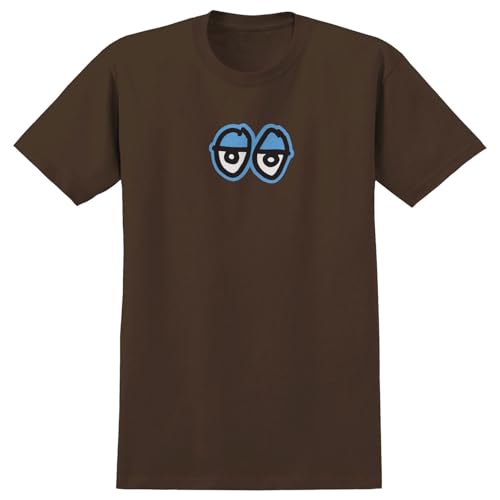 Krooked Skateboards Shirt Eyes Large Brown/Blue/Black/White Brown