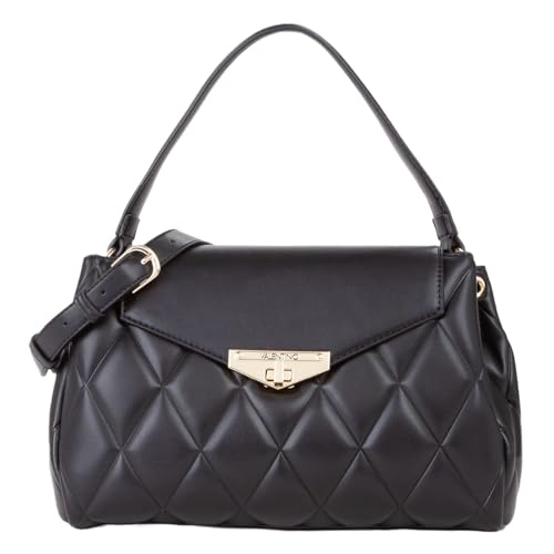 Valentino Satchel Bag noir avec bandoulière réglable pour un porté épaule parfait