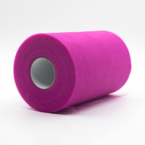 100 Yards x 6 Inches! Tulle Roll Spool Fabric for Decorations Tutu Weddings Costumes Skirts Parties Gift Bow Baby Shower,Many Colors Available. (Peach)