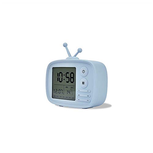 TV Set Digital Alarm Clock, Creative Retro TV Rechargeable Alarm Clock Student Dormitory