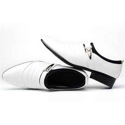 Men's Strap Buckle Slip-on Dress Loafers Shoes Formal Tuxedo Leather Shoes for Male Business Work Office3