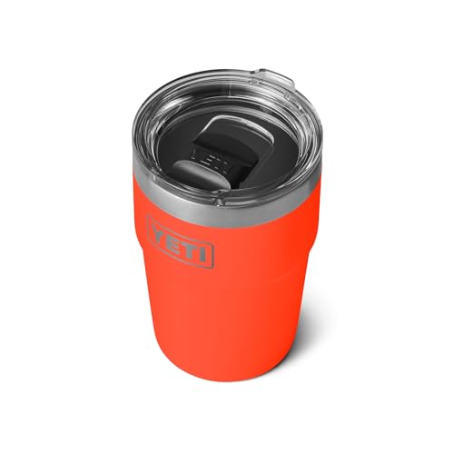 Image of YETI Rambler 16 oz Stackable Tumbler, Vacuum Insulated, Stainless Steel with MagSlider Lid, Solar Flare