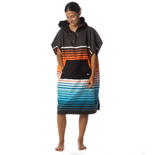 Image of Flow Changing Poncho for Kids - Microfiber Hooded Swim Towel Poncho for Boys & Girls, Perfect for Beach, Pool, or Swim - Quick Dry, Absorbent, Light Weight, and Easy to Pack (Sunset Drift, Small)
