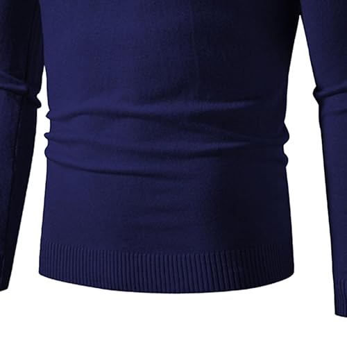 Maiyifu-GJ 2 Pack Mens Quarter Zip Pullover Sweater Slim Fit Lightweight Knitted Sweater Casual Long Sleeve Mock Neck Sweater4
