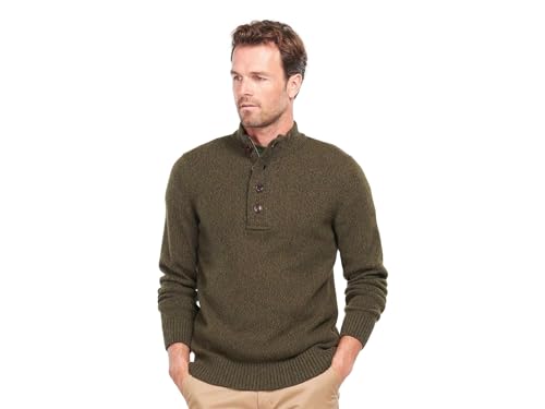 Preisvergleich Produktbild Barbour Herren Pullover Sid Half Zip Sweater, Olive Marl, XL