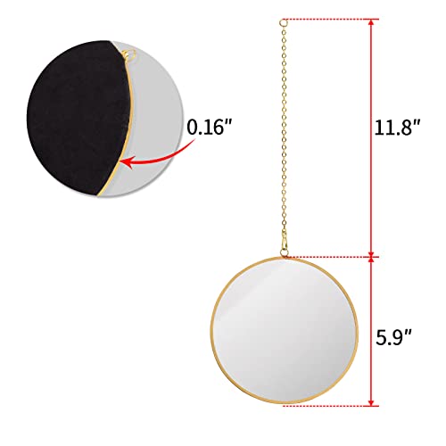 Tlbtek Round Mirror Wall Decor, 3 Pcs Mini Gold Wall Mounted Mirrors Decorative For Living Room,Bathroom,Bedroom,Farmhouse,Entryway,Dining Room #TOP1