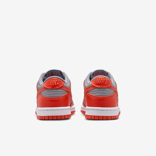 Nike Dunk Low Big Kids' Shoes (Cement Grey/Team Orange/White/Team Orange) Size 5