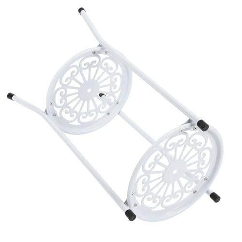 Support de plante en métal à 2 niveaux h50 cm avec plateau amovible de 25 cm - 7