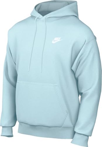 nike club hoodie light blue