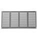 400 x 200 mm / 40 x 20 cm - Grille de ventilation grise avec moustiquaire - Applications de ventilation - Couvercle de ventilation intérieur et extérieur - Conception à lamelles.