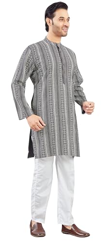 Image of Studio Shringaar Men's Cotton Relaxed Fit Straight Kurta