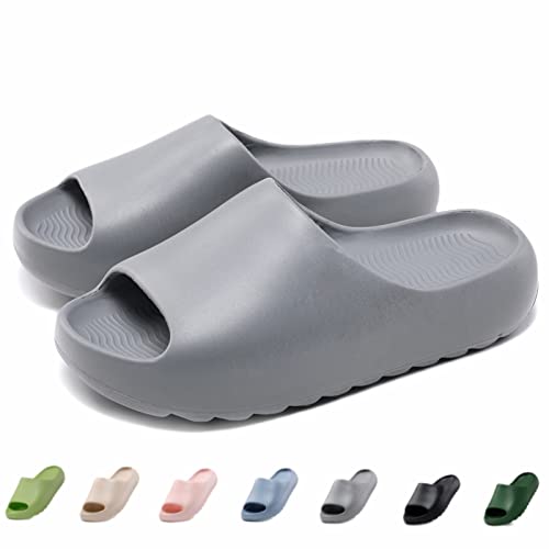 Image of Kids Cloud Slides for Boys & Girls, Super Soft & Comfy Beach Pool Slippers, Non-Slip Waterproof Shower Sandals for Toddlers & Kids