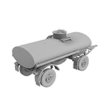 Thème : Militaire Modèle de paysage de champ de bataille non peint 1/87 Échelle HO Miniature Immeuble d\'usine Chemin de fer Accessoire de route Accessoires Affichage Remorque à essence pour réservoir de carburant semi