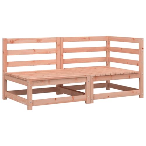 vidaXL Sofá de Jardín de 2 Plazas, Asientos con Respaldos, Sofás Esquineros Modulares, Sillones para Patio Terraza, Madera Maciza de Abeto Douglas