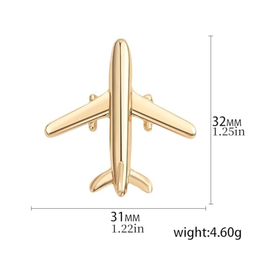 Image of Small Aircraft Brooch Pins for Men and Women Lapel Brooch Backpack Shirt Bag Accessories Collar Badge